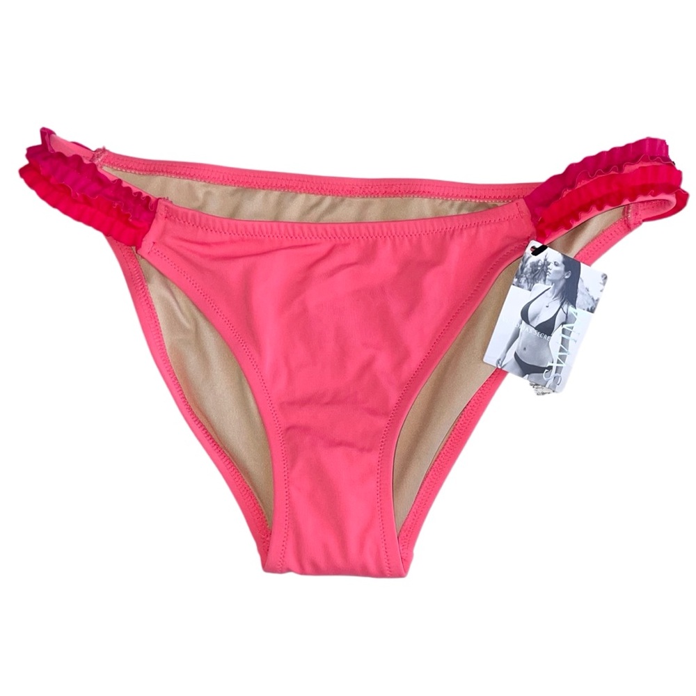 Victoria’s Secret Swim Pink Low Rise Ruffled Bikini Bottom - S NWT